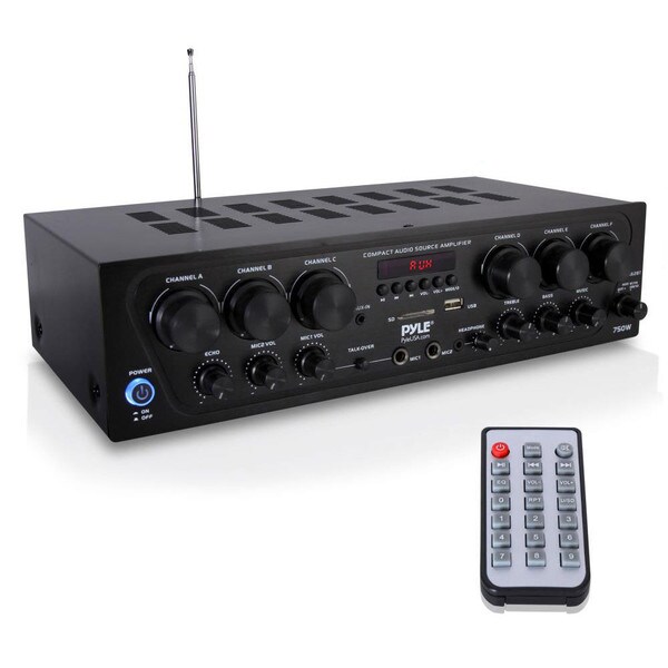 Main product image for Pyle PTA62BT Compact 750W 6-Ch. Stereo Receiver Sy 310-2680